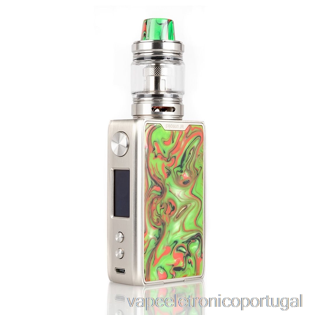 Vape Eletrônico Ijoy Shogun Jr 126w Tc Starter Kit Prata Espectro Verde